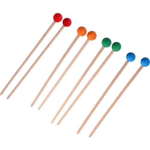 Professional 2pcs Xylophone Marimba Snare Mallet Drumsticks Percussion Parts Length 410mm Drum Accessories