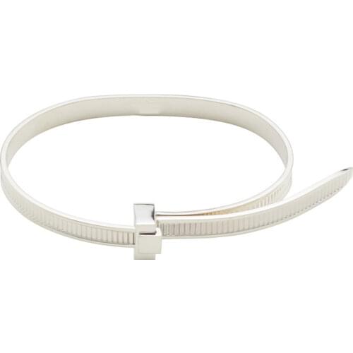 AMBUSH Hip Hop Simple Personality 990 silver Easy Pull Bracelet Bangle Adjustable Personal Gifts Punk Jewelry for Women Men