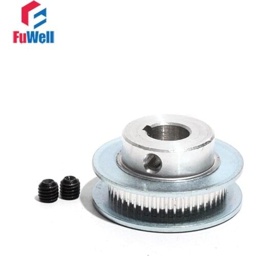 S2M 52Teeth Timing Pulley with Keyway S2M-52T Synchronous Wheel Aluminum Alloy 8/10/12/14/15mm Bore Transmission Belt Pulley