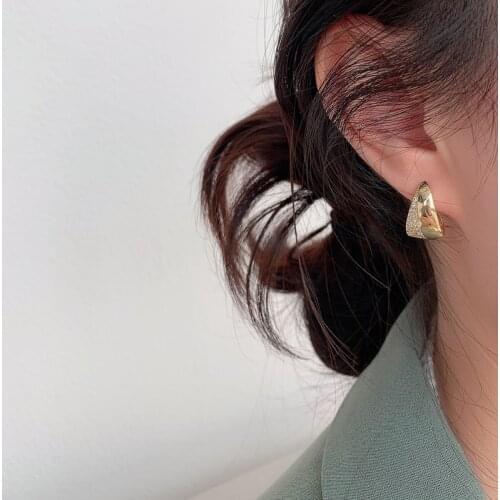 Huge Bud Cubic Zircon Hoop Earrings 14K Gold Brilliant CZ Circle Brinco for Women Girls Temperament Stud Earring Jewelry Gift