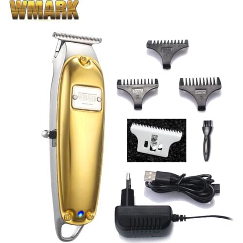 WMARK NG-2021 All-metal cord/cordless detail triimer with T-blade detailer USB charge 1400mAh high speed motor