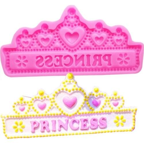 Happy birthday Silicone Cake Mold Soap Sugarcraft Molds Crown Shape Fondant Cake Decoration Pastry Tools Gumpaste Mould