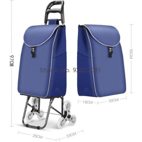 Folding Shopping Cart, Climbing Stairs, Folding Grocery Shopping Cart, Small Cart, Hand-drawn Cart, Trailer, Small Cart, Old Man