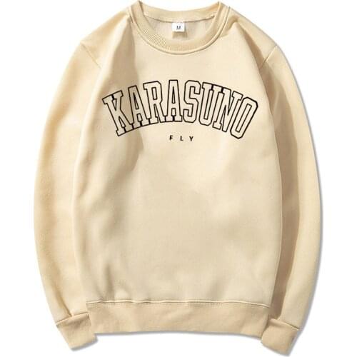 Haikyuu Karasuno Fly Crewneck Sweatshirt Unisex Haikyuu Karasuno Anime Hoodie Women Casual Hoodie Harajuku Sweatshirts Tops