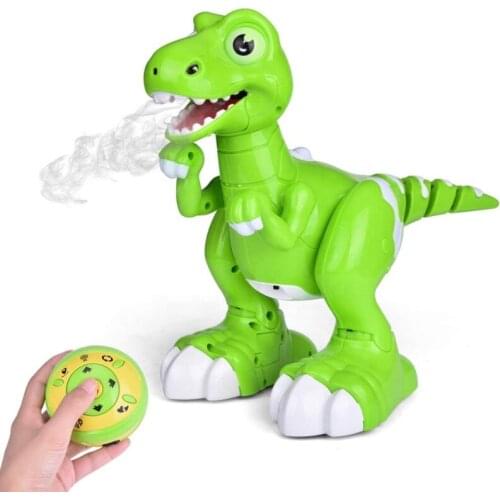 Smart Robot Remote Control Dinosaur Toy Dancing Musical Walking Turning Around and Spray RC Robot Dinosaur Toys for children Gif