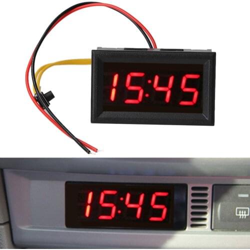 Universal LED Automotive Car Electronic Clock Watches Car LED Time Display Digital Clock DIY Modified Motorcycle Dashboard Clock
