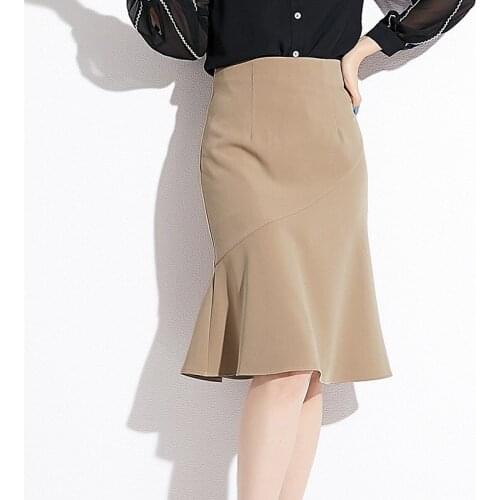 Spring New Socialite Elegant Womens Clothing Elegant Slimming High Waist Skirt High Waist Fishtail Skirt