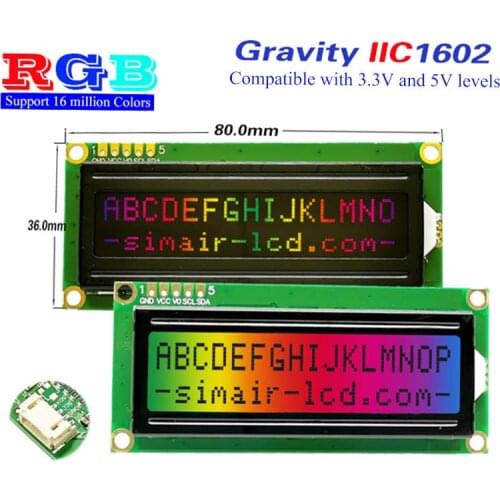 Grove 162 16X2 1602 3.3-5V Serial IIC I2C FSTN Positive Negative Character LCD Module Display Screen LCM Panel w/ RGB Backlight