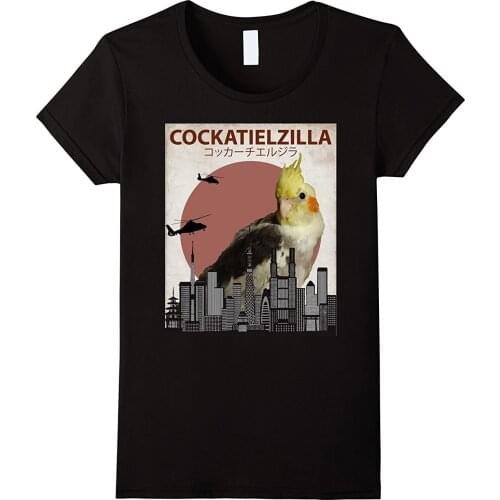 2019 Hot sale Fashion 100% cotton Cockatielzilla | Funny Cockatiel T-Shirt for Cockatoo Lovers Tee shirt