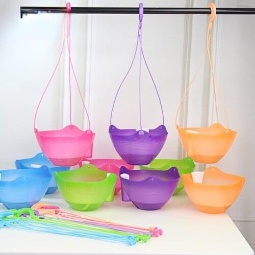 2020 factory price cheap hanging vertical colorful plastic self watering garden plant pot for nursery