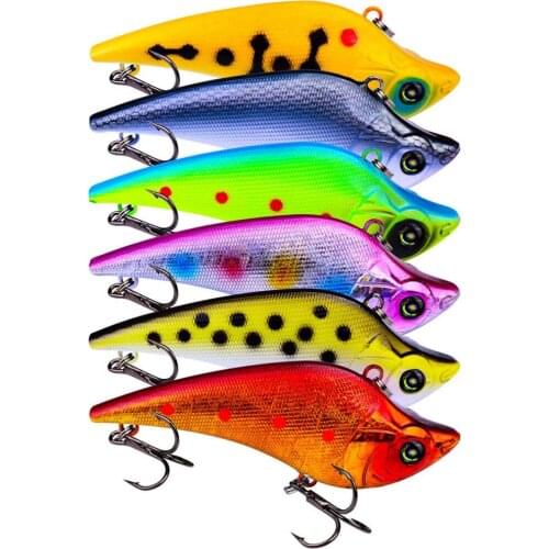 6PCS fishing Fish Minnow Crankbaits hook VIB lure baits 9cm/19g