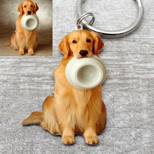 Custom Dog keychain,Custom Photo Keyring,Personalized Dog Keychain Cat Keychain Animal Photo Keychain,Pet Lovers Gift