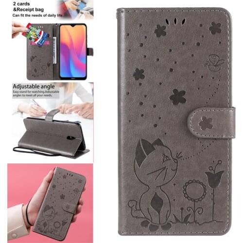 Cell Cases For Xiaomi capa Redmi 8A 3D Embossing PU Leather Flip Phone Case Cellphone Cover sFor Redmi Carcasas 9A 8 9 9C Caso