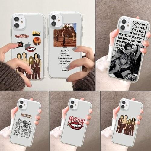 Band Maneskin Zitti e buoni Phone Case Transparent For iphone 5 5s se 2 6 6s 7 8 12 mini plus X XS XR 11 PRO MAX transparent
