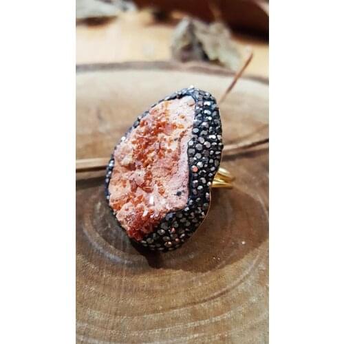 Dr Stone natural Stone Vanadinite Stone 22 carat gold plated female Even 418647347
