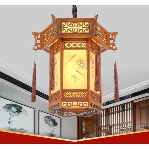 Chinese Style Palace Lantern Spring Gallery Temple Hall Aisle Ancient Building Decorative Chandelier Lantern birthday party