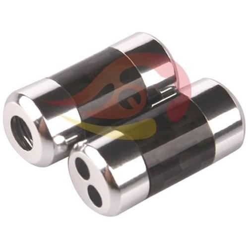 2pcs Small carbon fiber splitter Carbon fiber single hole 3.2mm double hole 2mm headphone upgrade line splitter
