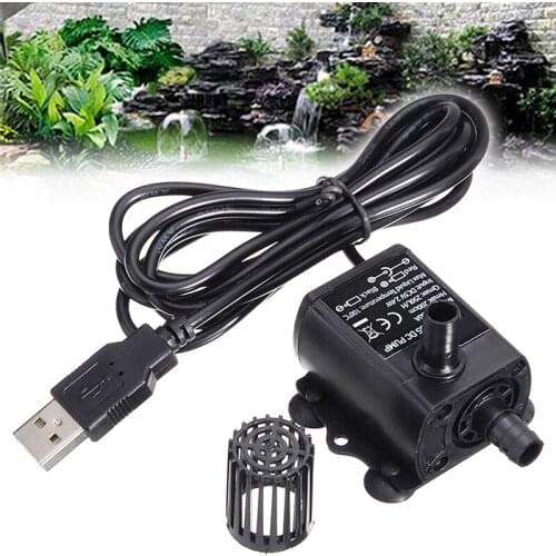 Ultra-quiet Mini Brushless DC/USB Water Pump 5V 2.4W 250L/H Lift 200cm Micro Pump Submersible Fountain Aquarium Circulating