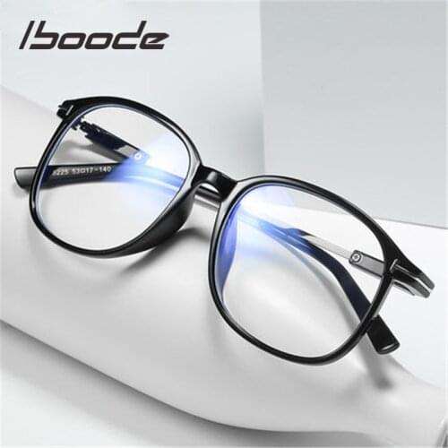 Iboode Retro Metal Big Frame Myopia Glasses Women Men Transparent Classic eyeglasses Spectacles -1 -1.5 -2 -2.5 -3 -3.5 -4 -4.5