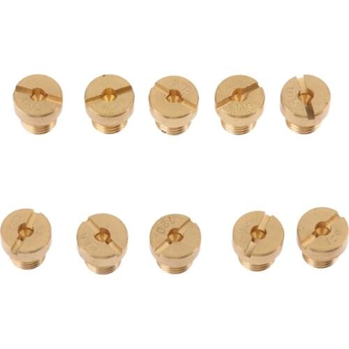 10 Pieces Motorcycle M6 Thread Main Jet Kit for Carburetor 98 130 Sets 10