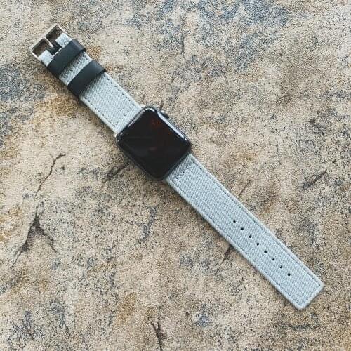 Jeans Denim Watchbands For Apple Watch Band 38mm 40mm 42mm 44mm Fabric Leather Bracelet Belt Apple iWatch Series 2 3 4 5 Strap