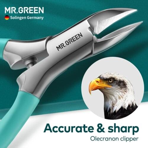 MR.GREEN Nail Clipper Scissor Pedicure Manicure Tools Thick Toe Hand Feet Ingrown Toenails Chiropody Podiatry Plier Professional
