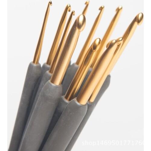 Japan Ter/tel Crochet Hook Knitting Needles Grey Resin Handle Original Authentic Imported gift From Japan 2 - 6.5mm