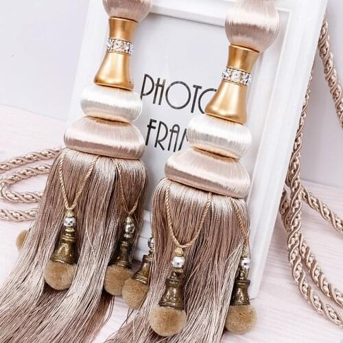 European Style Curtain Hanging Ball Rope Curtain Tiebacks Hanging Tassel Bandages Brushes Curtain Accessories