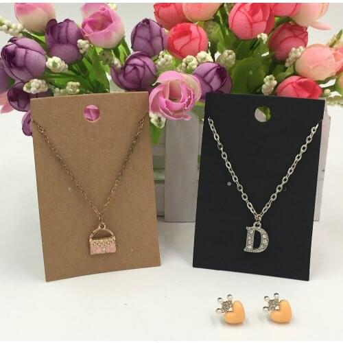 100Pcs Kraft Necklace&Earring Cards Display Cards Jewelry Stud/Drop Earring Package Cards 8.4*5.5cm
