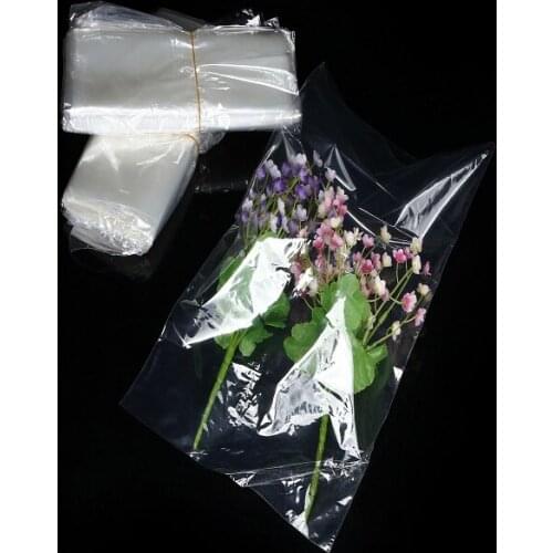 100pcs/lot 10/12/15/20/25/30/40cm POF Transparent plastic Heat Shrink bag Heat Seal Wrapping punch Gift packaging storage pocket