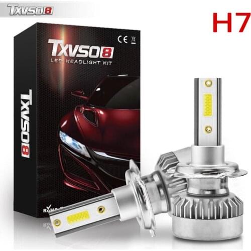 2PCS 12V LED Car Headlight H7 110W 6000K White Light H8/H9/H11 Car Driving Bulb Super Bright Light Heat Dissipation Waterproof