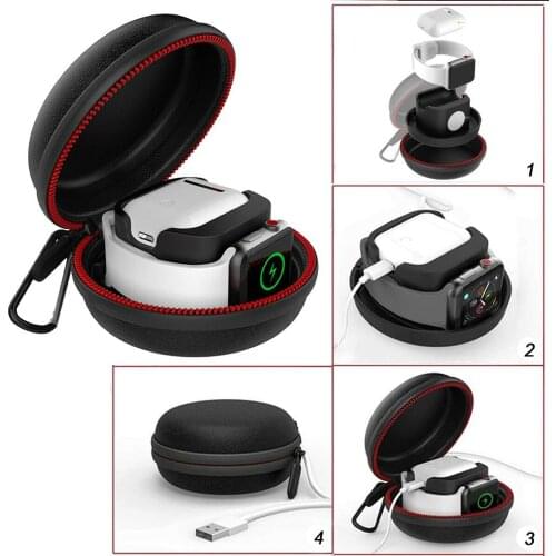 2 in 1 Storage Charger Dock Case Holder for Apple iWatch & Airpod 1 / 2 EarPhone