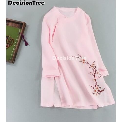 2021 women hanfu blouse embroidered traditional women chinese style shirt costume hanfu clothing chinese traditional blouse