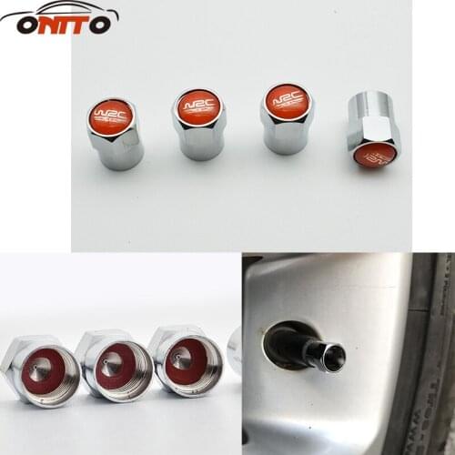 4pcs WRC logo aluminum valve caps universal car tire Valve cap truck wheel valve stems cap