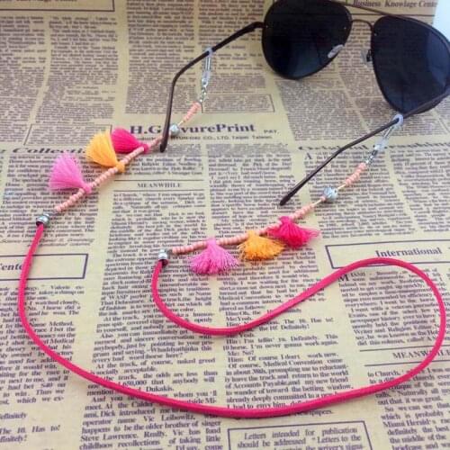 Women Retro Beads Tassels Non-slip Glasses Sunglasses Spectacle Beads Chain Strap Eyeglass Cord Holder Neck Lanyard New Arrival