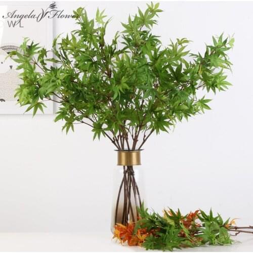 90cm artificial maple leaf red maple branch DIY wedding garden christmas interior maple tree decor fake tree material green leaf