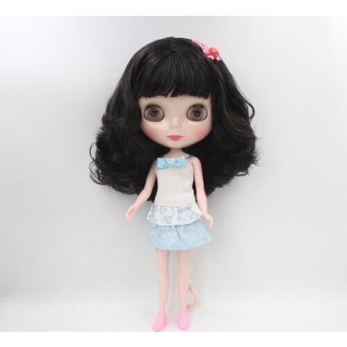 Free Shipping big discount RBL-588 DIY Nude Blyth doll birthday gift for girl 4colour big eye doll with beautiful Hair cute toy