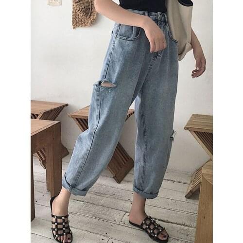 Cheap wholesale 2018 new autumn winter Hot selling womens fashion casual Denim Pants L587