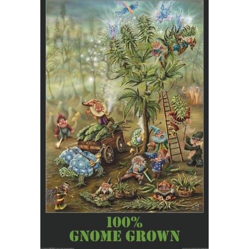 Home Decor Gnome Grown-Silk Art Poster Wall Sticker Decoration Gift