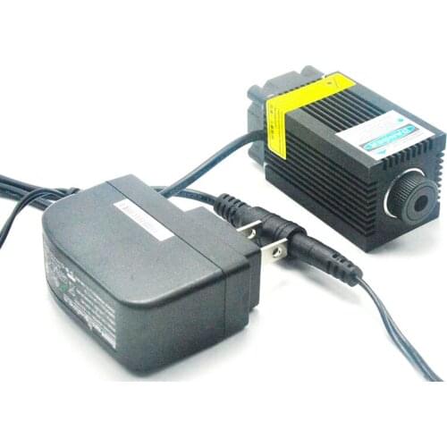 33mm*50mm Focusable 405nm 500mW Purple Violet/Blue Laser Dot Module Wood Carving w 12V AC Adapter