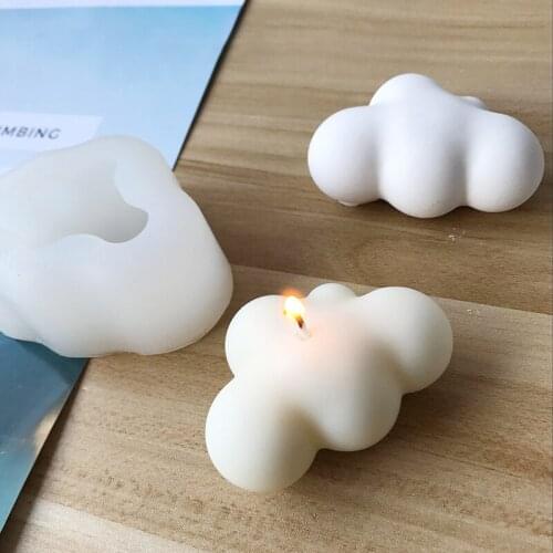 Clouds Shape Candle Mold DIY 3D Silicone Molds Soap Candle Making Mould Jewelry Soap Making Mold
