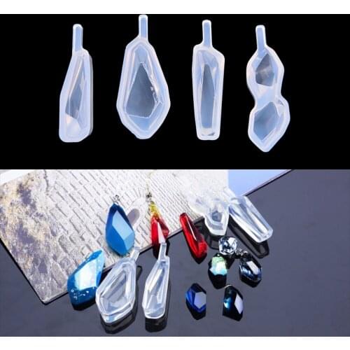 For Resin DIY Mould Jewelry Making Tool Transparent Silicone Diamond Cut Surface Pendant Mould Resin Molds For Jewelry
