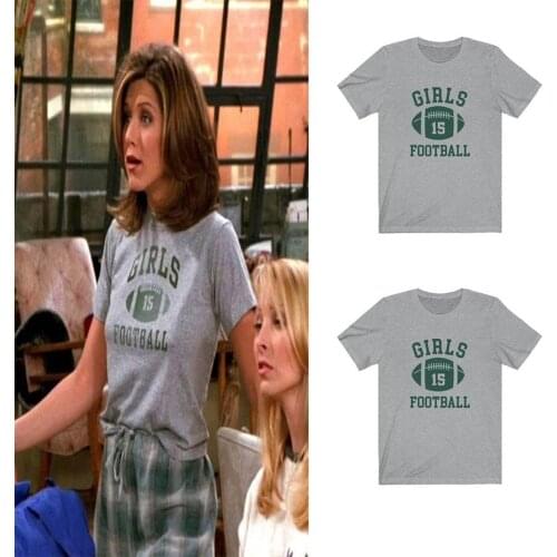 Rachel Green Girls Football T-shirt Friends Tv Show Shirt Series Girl Power Clothes Gift Unisex Streetwear Women Girls Tees Tops