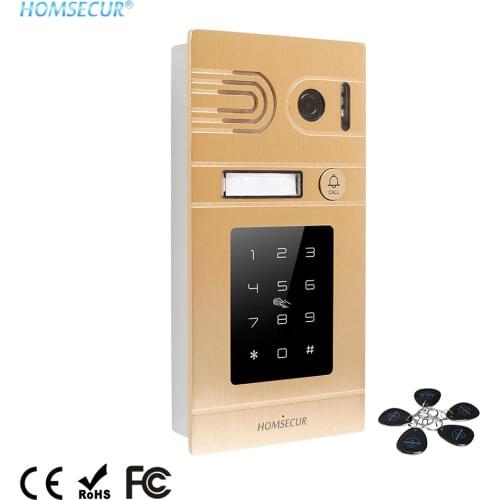 HOMSECUR 1.3MP BC071HD-G Outdoor Camera Unit with Password Keypad+5pcs IC Keyfob For HDK Series Door Phone System