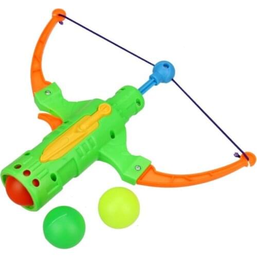 Table Tennis Gun Bow Archery Plastic Ball Flying Disk Arrow Shooting Toy Outdoor Sports Children Gift Slingshot Hunting Boy Toy