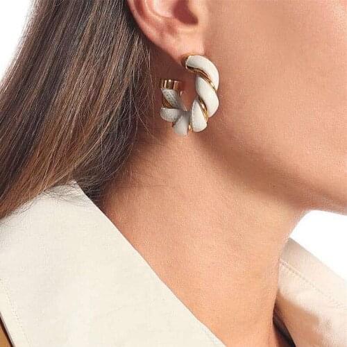 2021 Trend Jewelry Earrings Twine Letter For Female Hoop Earrings Wedding Party Fashion Jewelry gift