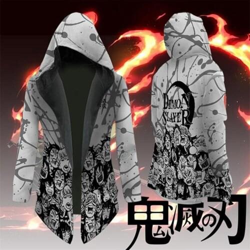 Fashion Anime Trench Coat Fleece Lined Nar-uto Clothes Cosplay Windbreaker Coat Mid-length Fans Student Collection Costume