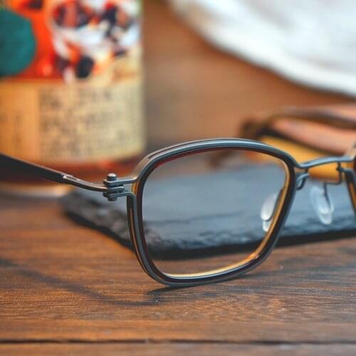 Korea Vintage Acetate Optical Glasses Frame Men Women Square Prescription Myopia Eyeglasses Frame Retro Luxury Brand Eyewear