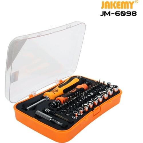JAKEMY Professional 66 in 1 Portable Screwdriver Tool Set with Adjustable Extension Bar DIY repair tool for Cellphone Laptop