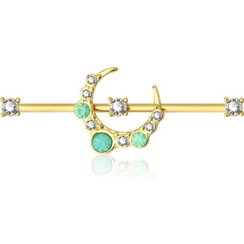 Body Punk Wholesale Industrial Barbell Earring Piercing Long Earrings Bar Stainless Steel Helix Black Body Jewelry